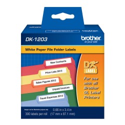 Brother DK1203  Etiqueta  Negro sob/ Blanc